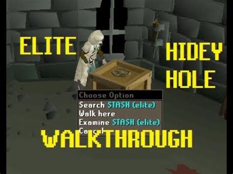 So sometimes I'd go way out to one that I had built but not put items in and there's nothing there. . Elite stash unit osrs